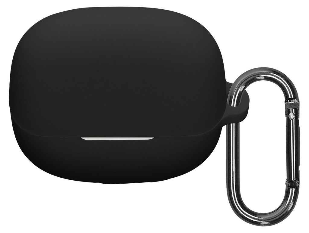 kwmobile Schutzhülle für Xiaomi Buds 5 Pro Hülle - TPU Silikon Case für Kopfhörer Ladecase - stoßfestes Cover mit Karabiner - Schwarz