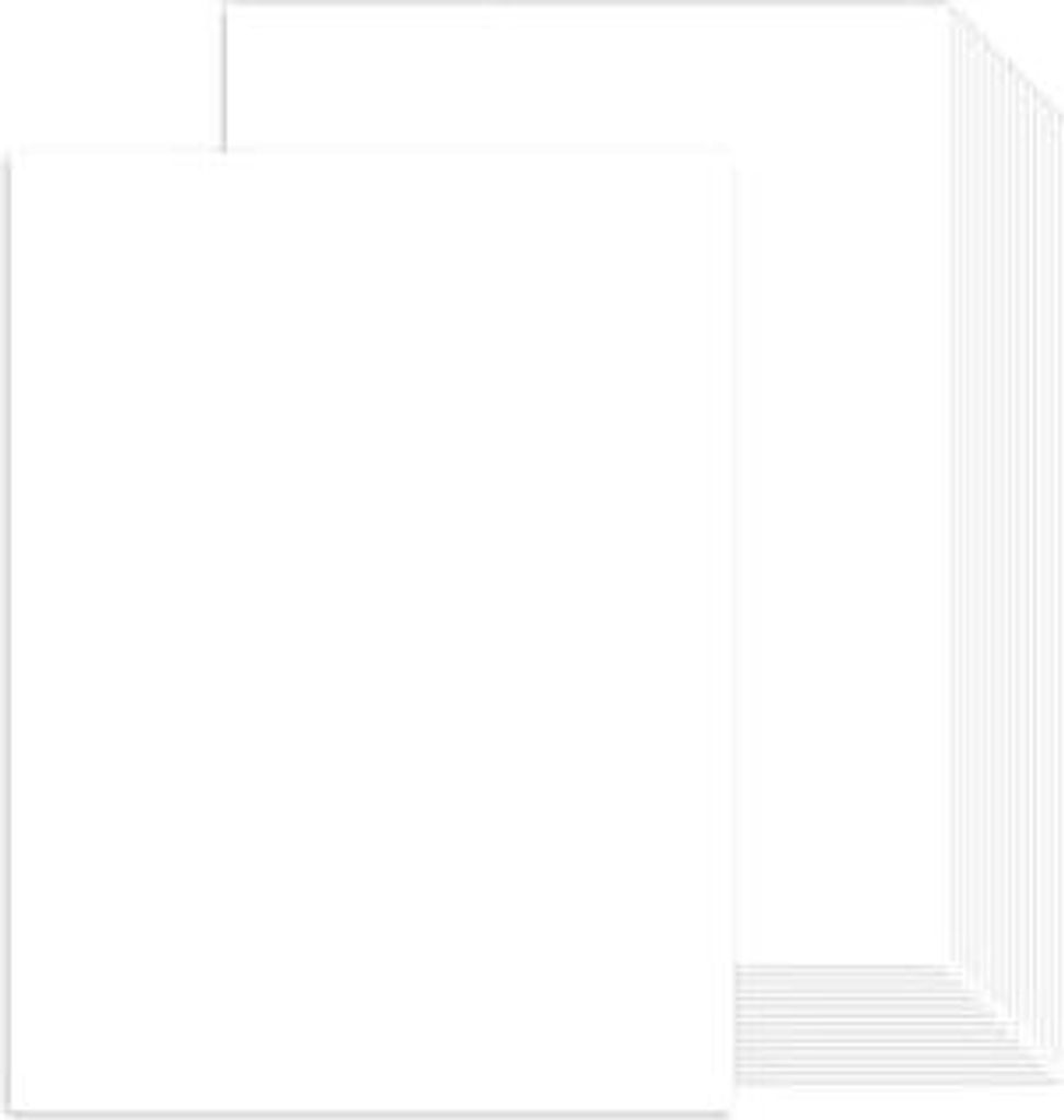 100 Blatt weißes Kartonpapier A4, Goefun Weißer Dickes Papier A4 zum Drucken 250g/m², Weißes Druckerpapier für Einladungen, Menükarten, Hochz...