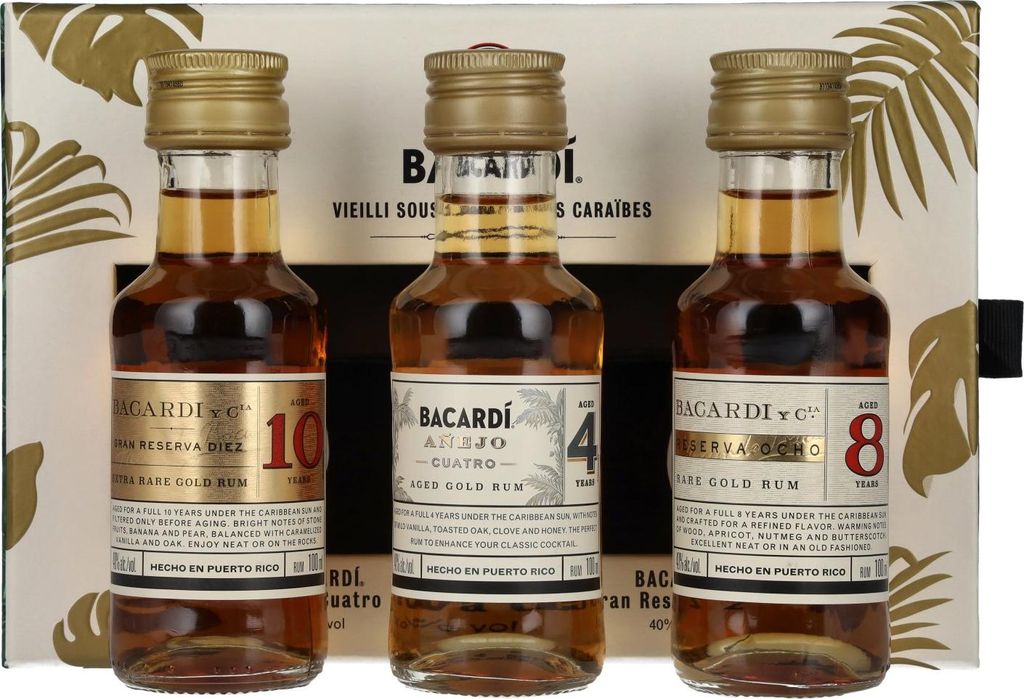 Bacardi DISCOVERY PACK 40% Vol. 3x0,1l en boîte cadeau Image du produit 