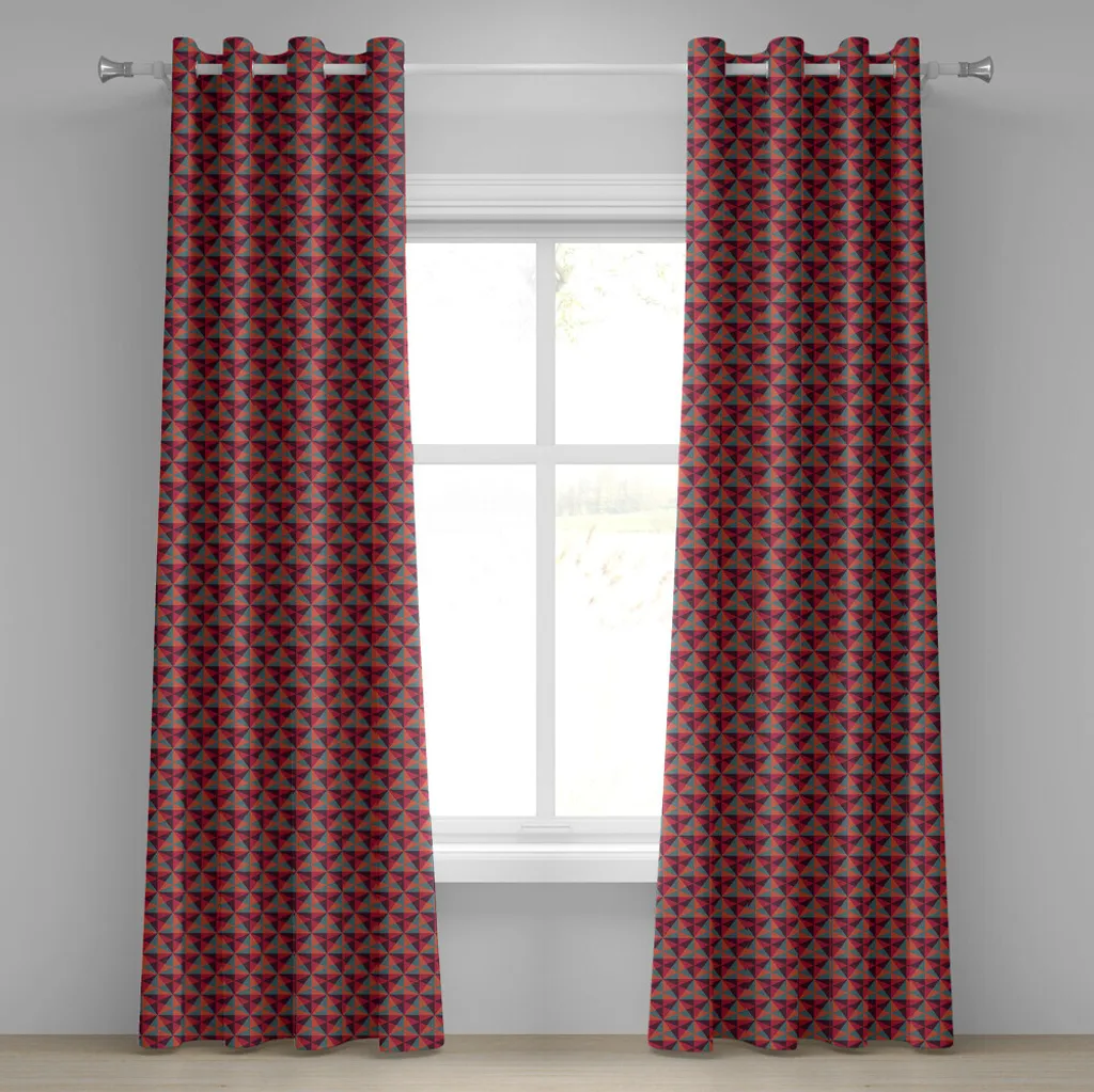 Rideau occultant partiel mosaïque 280x245 cm pour décorer et isoler Vert