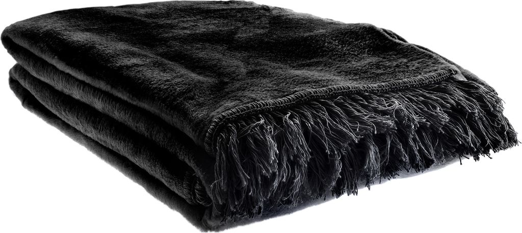 KADAX Kuscheldecke, weiche Wohndecke mit Fransen, 150 cm x 200 cm, Sofa-Decke