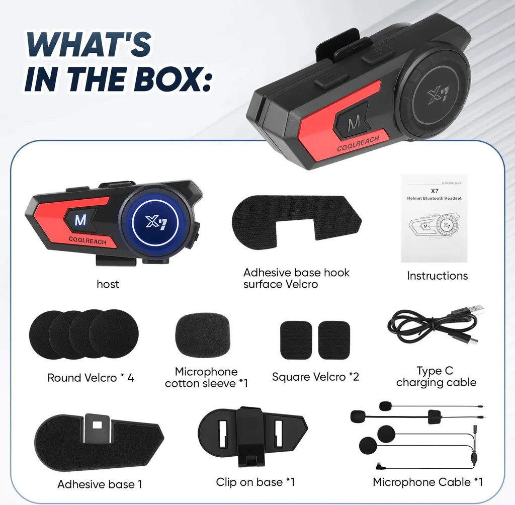 Casque Bluetooth pour moto avec réduction de bruit CVC et son stéréo - 6
