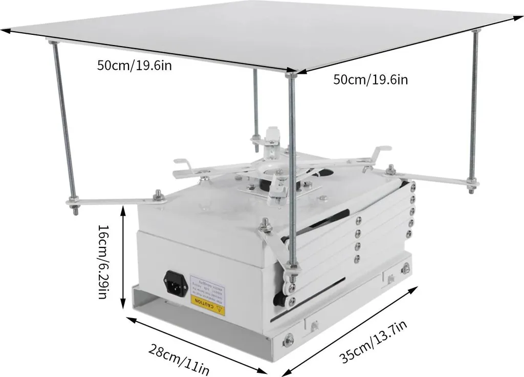 Lift Projecteur Motorisé 10kg Blanc - Support Plafond Silencieux et Design