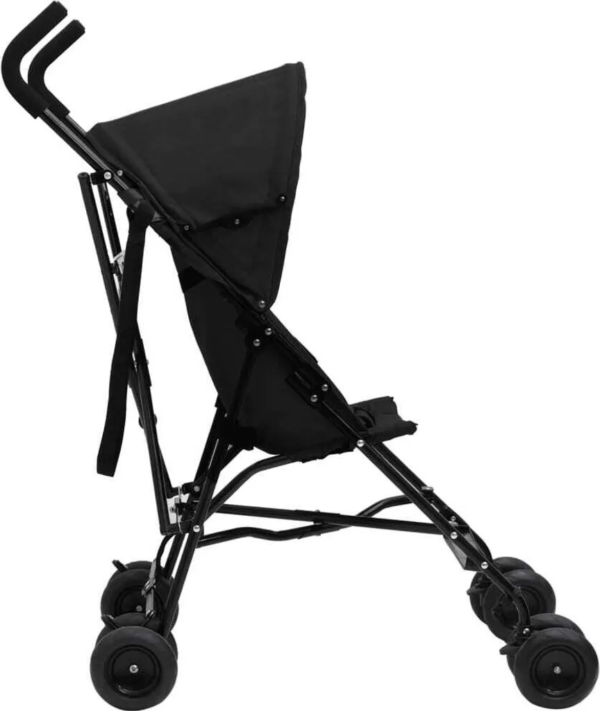 Poussette Canne Compacte Anthracite Noir - Pliage Facile et Léger - 3