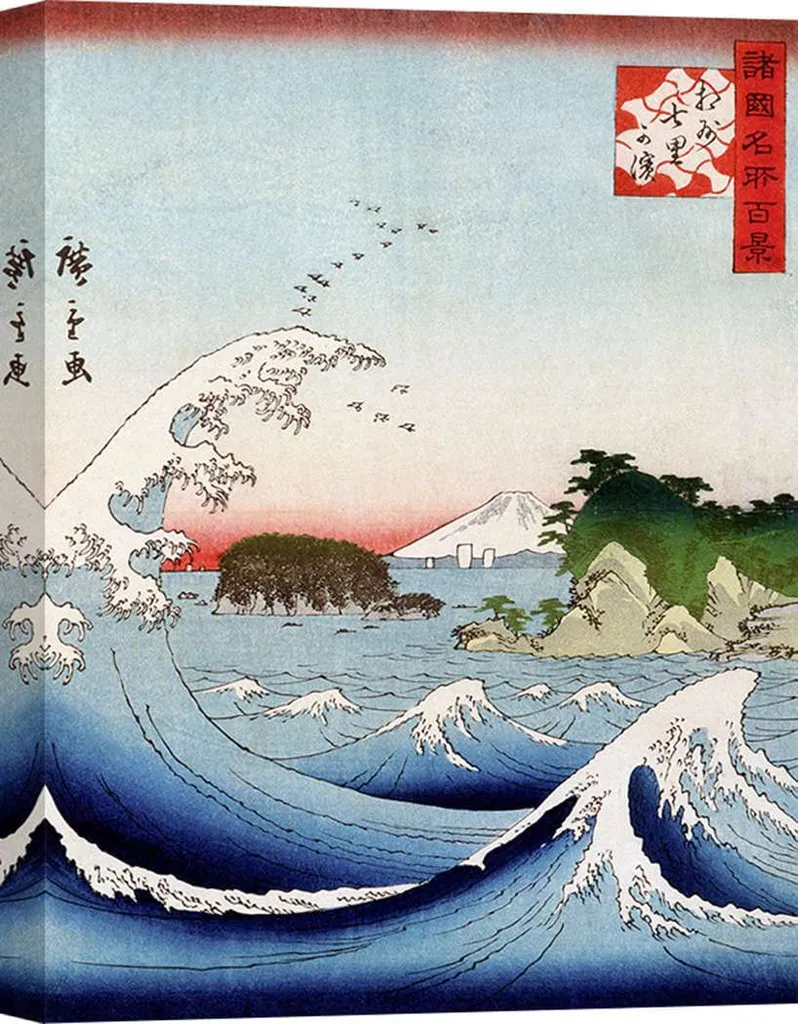 Toile murale japonaise du Mont Fuji Hokusai pour salon et bureau