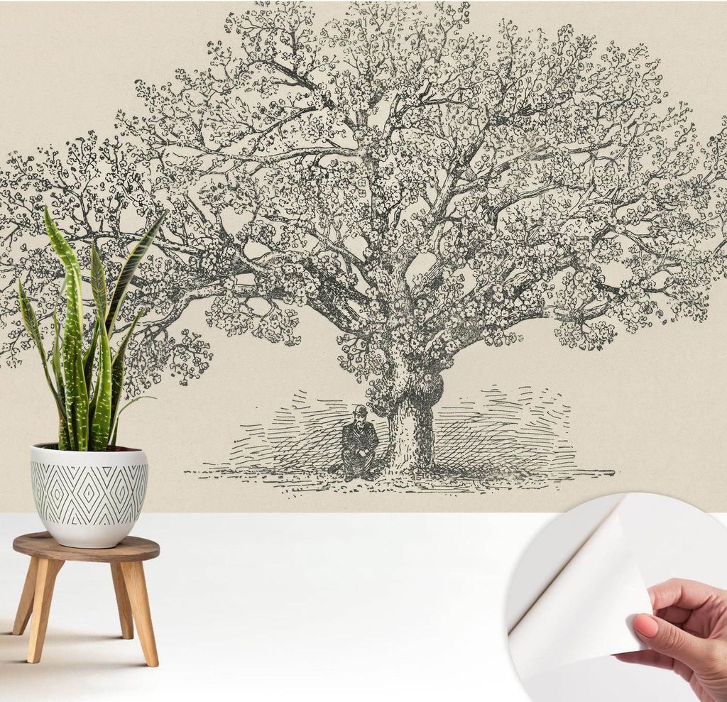 Fototapete selbstklebend - 208x146 cm - Tapete - Wandtapete - Wandbilder - Klebefolie - Dekofolie - Tapete Folie - Wand - Dekoration - Wohnzimmer -...