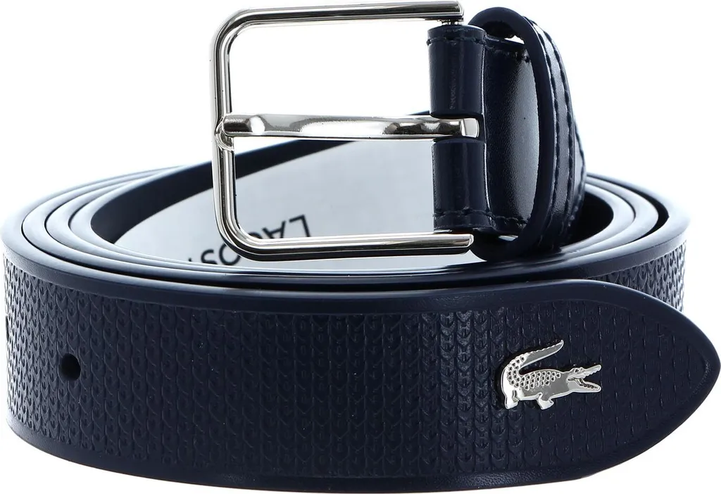 Idea Regalo Donna: Cintura Lacoste Chantaco W100 Blu Eclipse Pelle