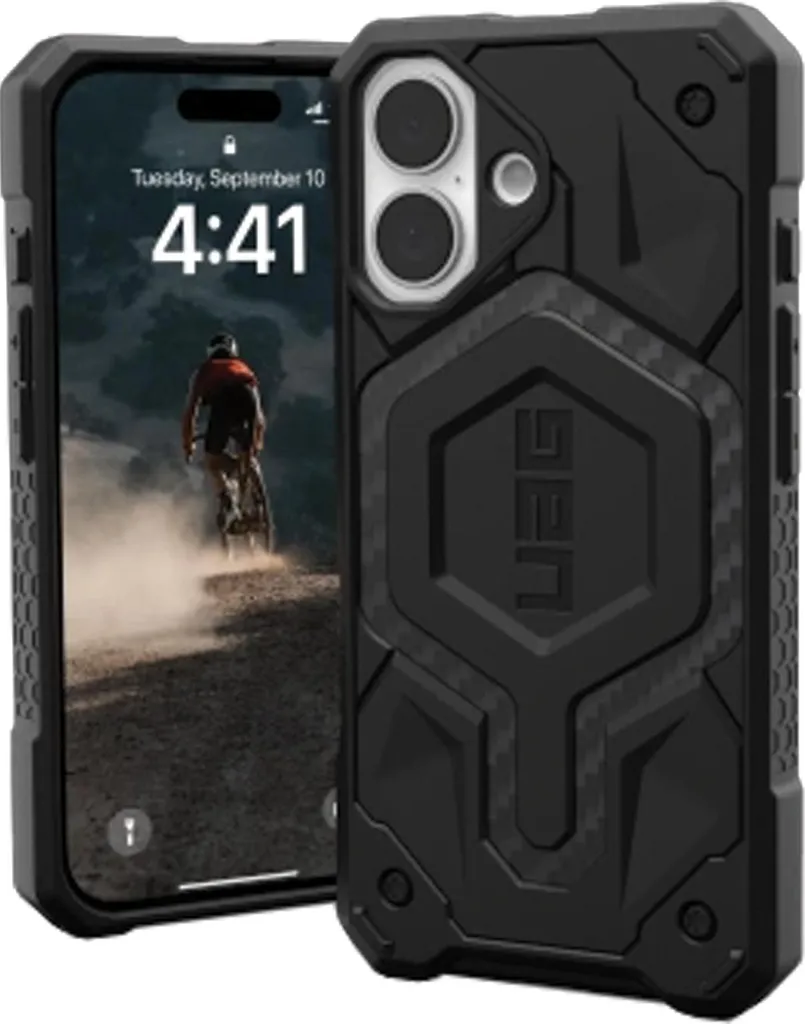 Cover iPhone 16 UAG Monarch Black - Protezione Certificata 2X MIL-SPEC
