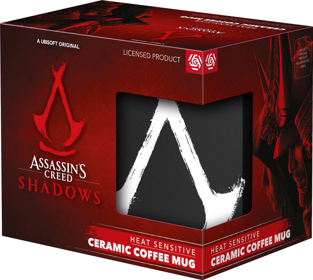 Heat Reveal Tasse Good Loot Assassin's Creed: Shadows - Naoe & Yasuke 450 ml schwarz, rot