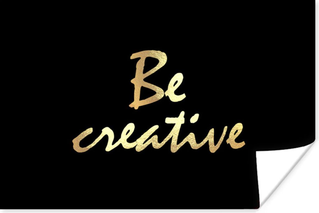 MuchoWow Poster Zitate - Kreativ - Gold 90x60 cm - Schlafzimmer