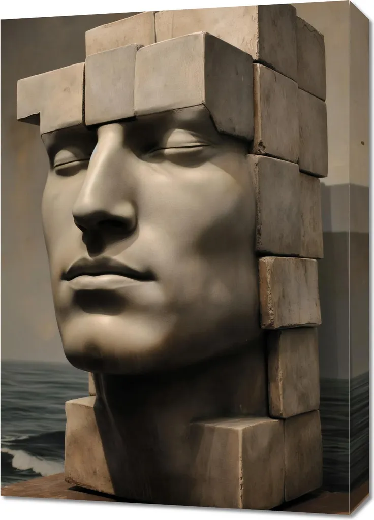 Tableau 50 x 70 cm Construire son identité - Idéal Déco Bureau et Chambre