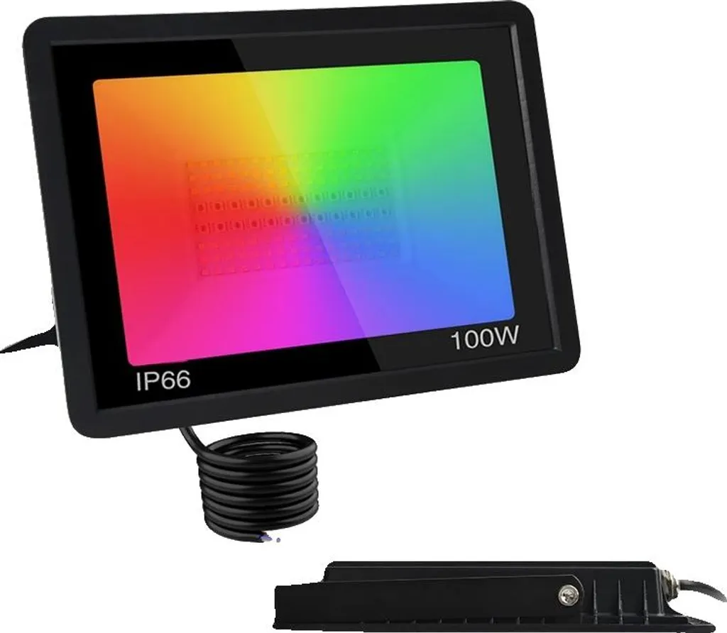 Projecteur intelligent extérieur IP66 anti-intempéries 100W RGB+CCT puissant