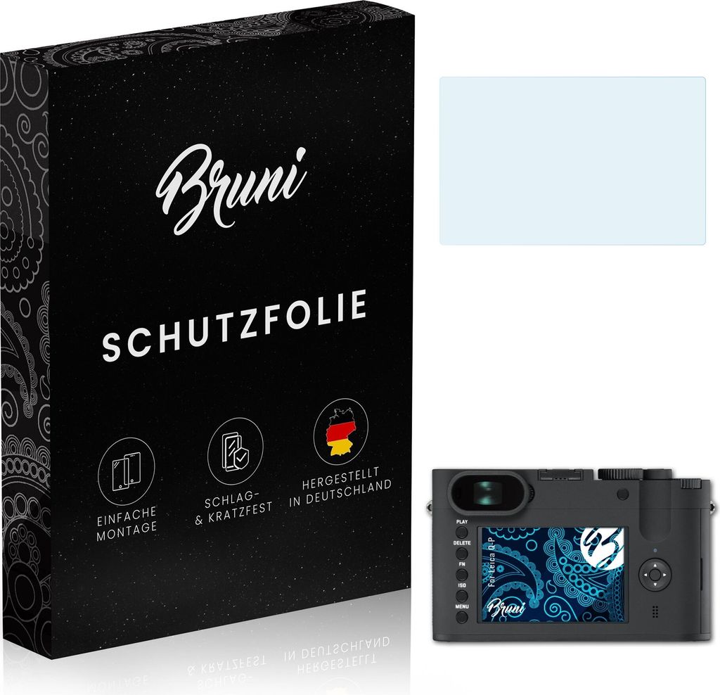 Bruni Basics-Clear 2x Schutzfolie kompatibel mit Leica Q-P Folie