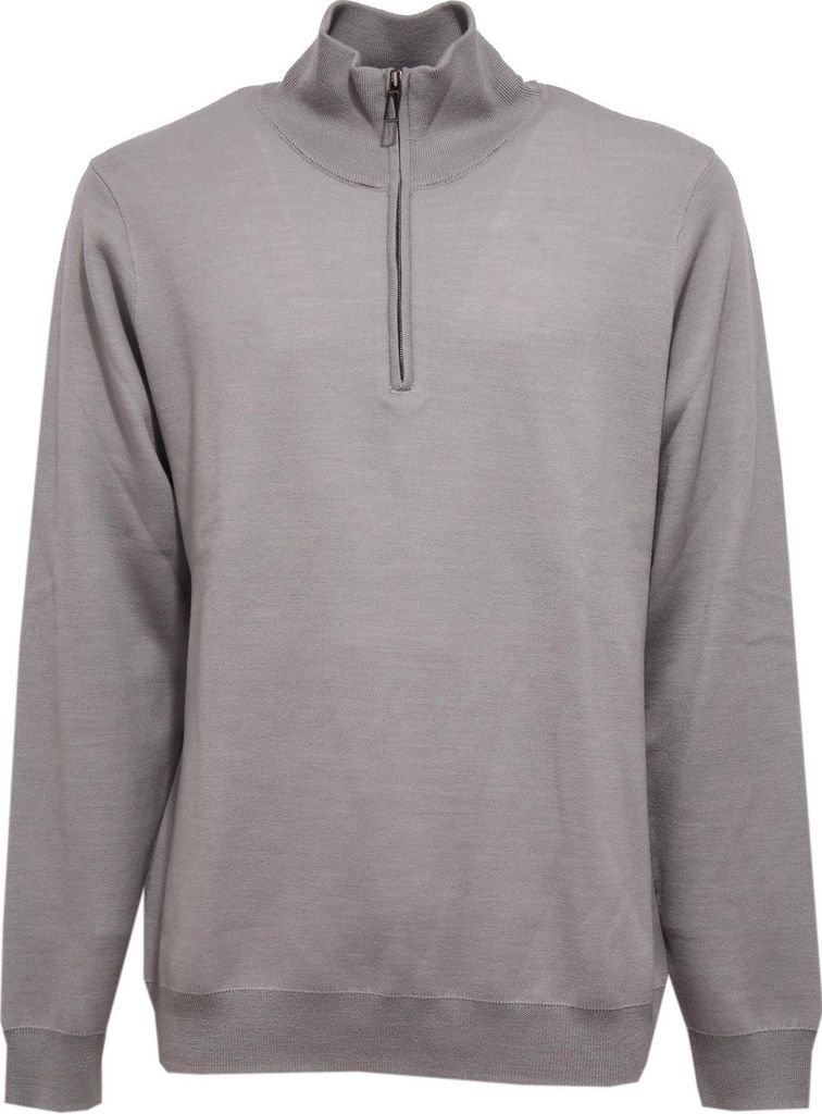 5368Z PAOLO PECORA Pullover aus Wolle/Baumwolle, grau, Mann