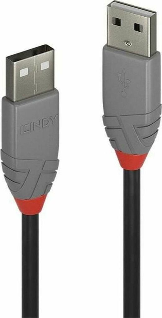 LINDY USB 2.0 Kabel Typ A/A Anthra Line M/M 3m