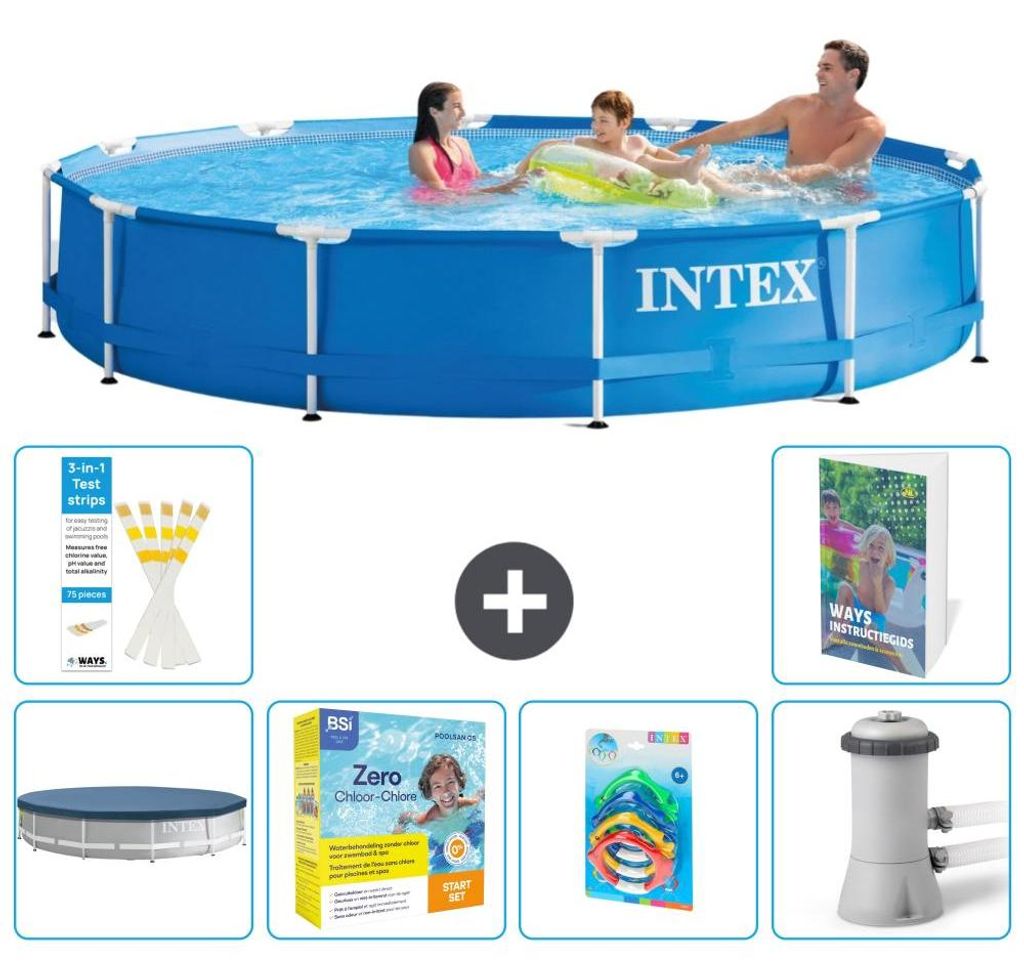 Frame Pool Rund - 366x76 cm - 7-teilig S57