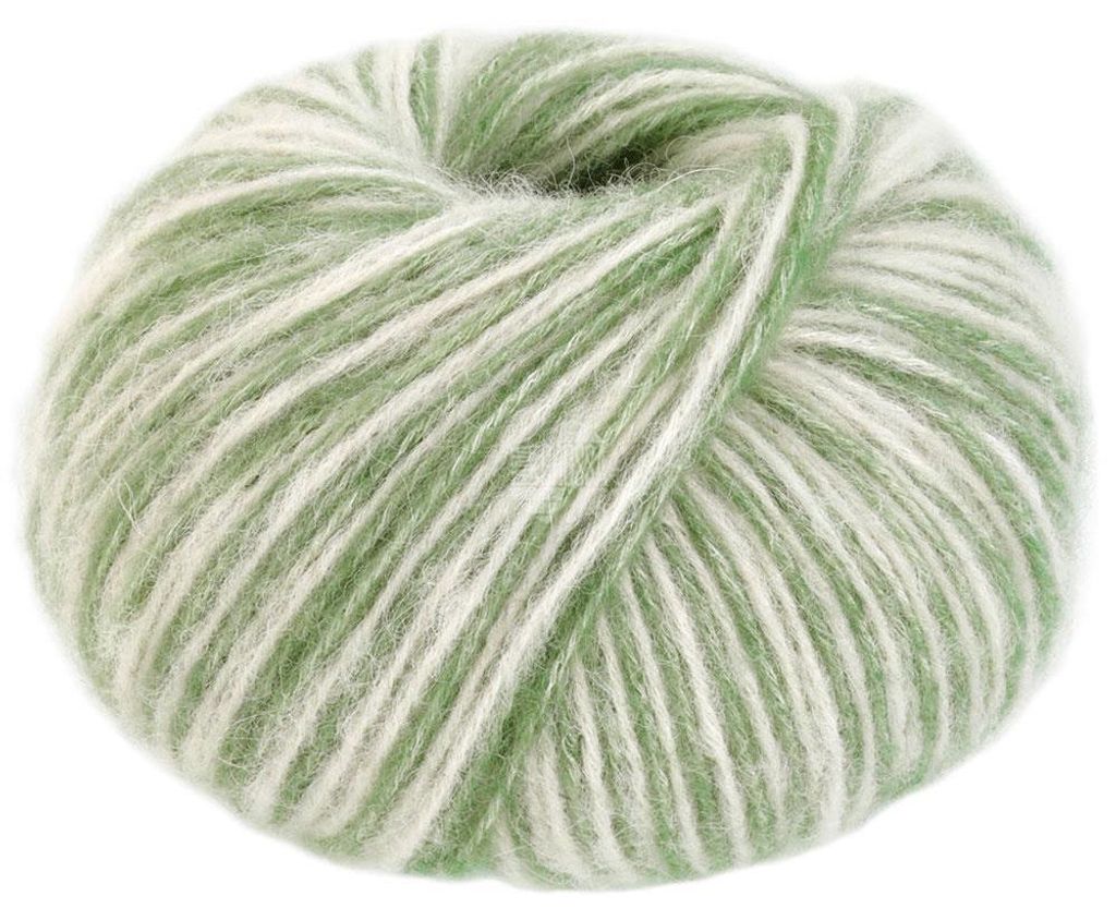 Lana Grossa - Natural Alpaca Pelo Color 0205 rohweiß resedagrün