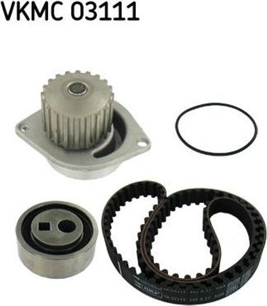 SKF VKMC 03111 Wasserpumpe + Zahnriemensatz OE 081655 kompatibel mit AX, C15, Saxo, Xsara, 106, 205, 306