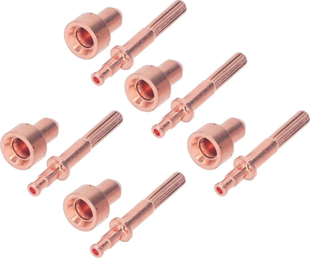Kit 10 Consommables Plasma MC60 MC100 en Laiton, Électrode et Buse Pro - 6