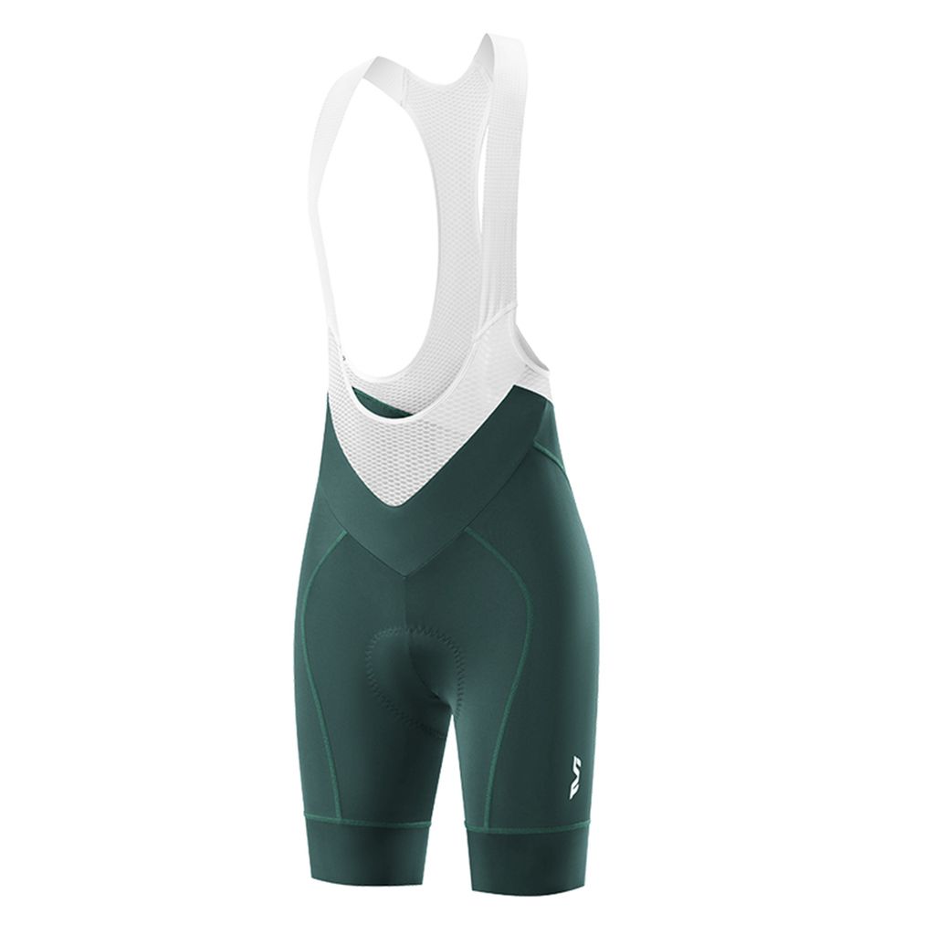 ROCKBROS TVI Latzhose Damen Fahrradhose mit Träger Fahrrad Trägerhose 3D-Gepolstert, Grün, XS