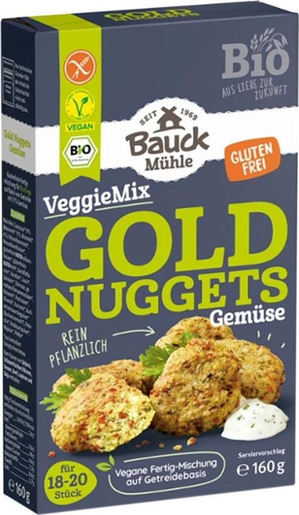 Bauck Mühle VeggieMix Gold Nuggets Gemüse  160g Produktbild 