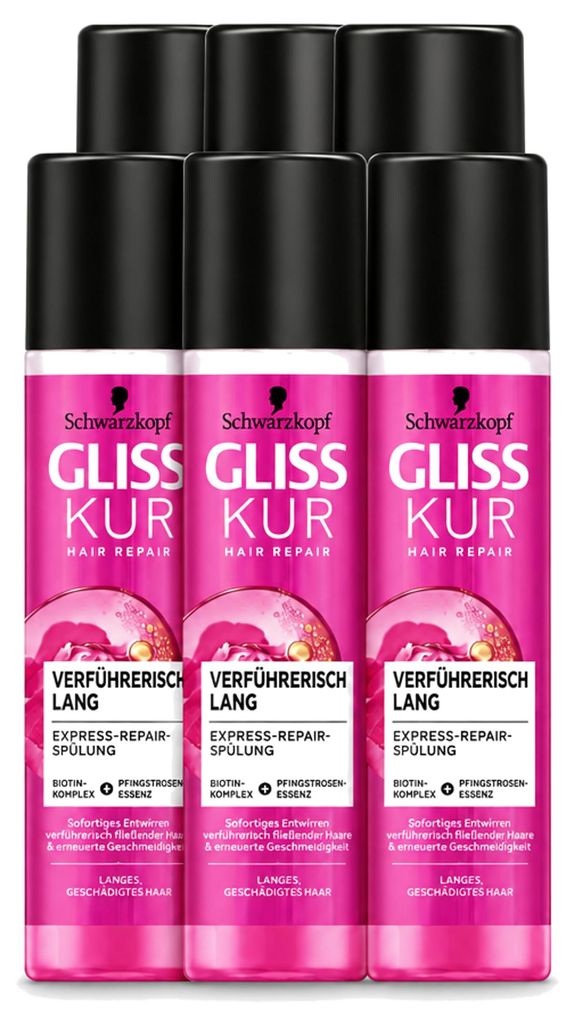 6 x Gliss Kur Hair Repair Long & Sublime Express Repair Productafbeelding 