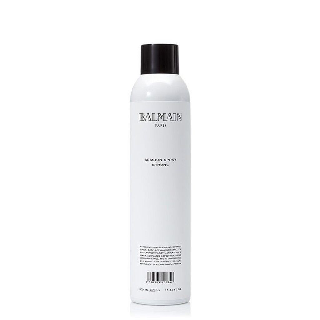 A product shot of a hairspray can against a white background.
