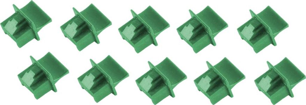 shiverpeaks Staubschutz für RJ45 Kupplungen grün 10 Stück