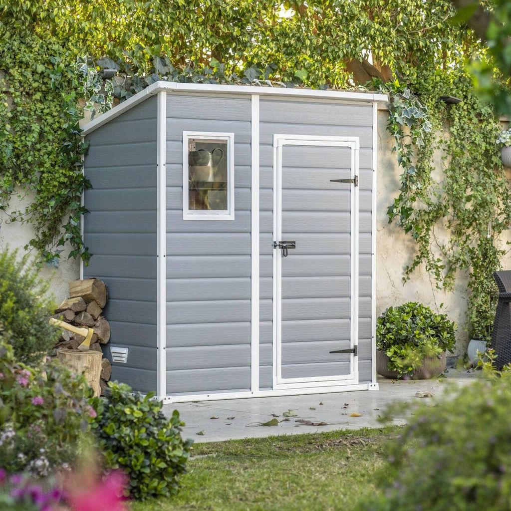 Keter Manor Pent tuinhuis, afmetingen: B 183,5 x D 111 x H Productafbeelding 