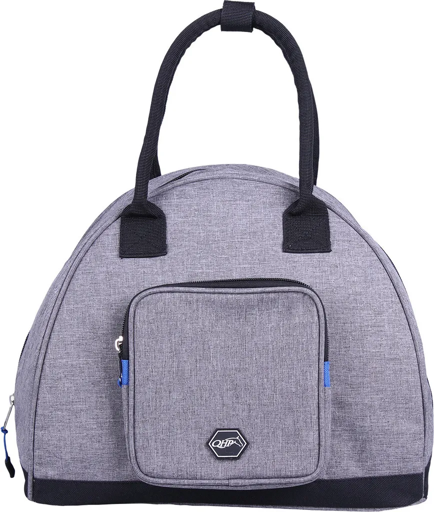Sacoche casque équitation QHP avec poignée et doublure protectrice soft
