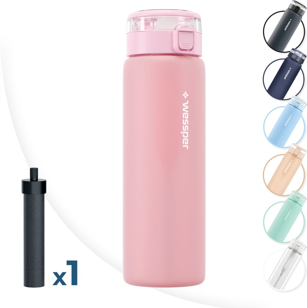 Wessper Wasserfilterflasche, Trinkflasche Aus Borosilikat Produktbild 1