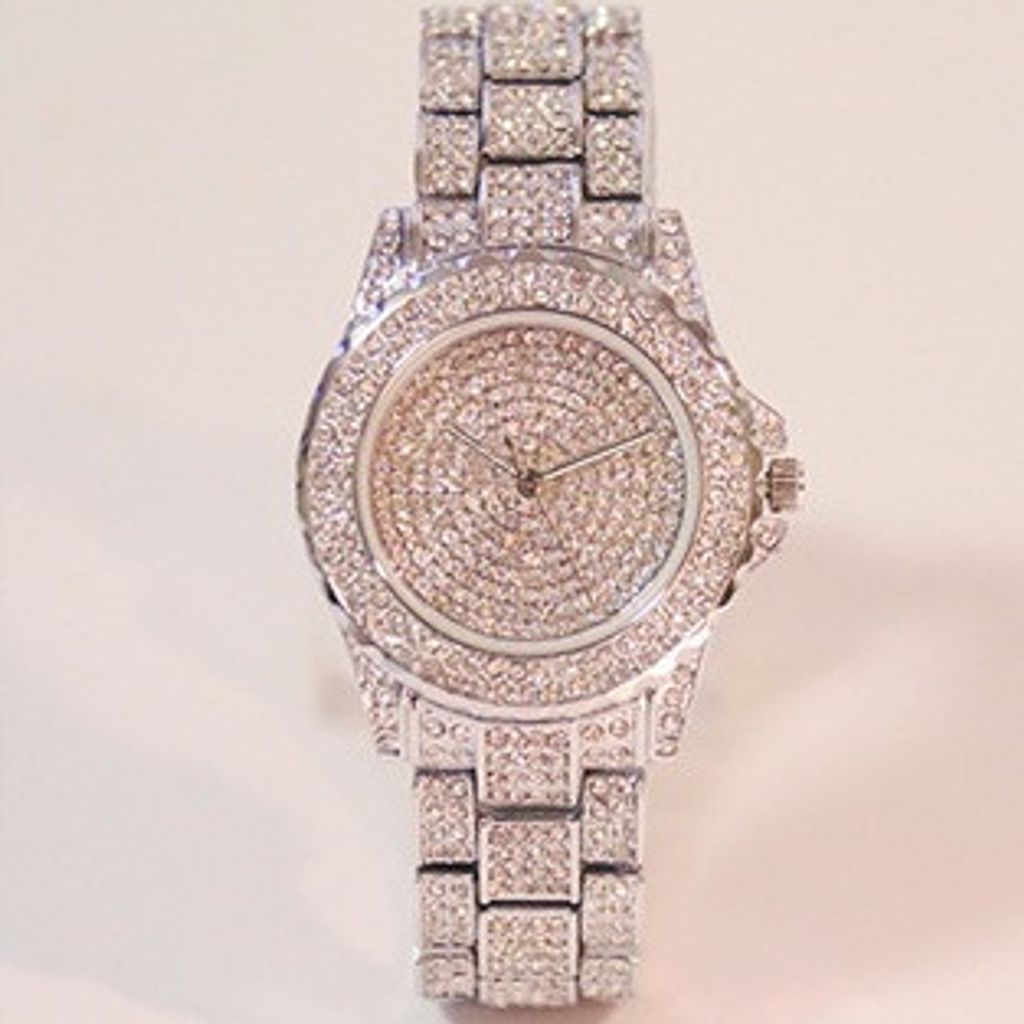 Elegante Damenuhr Roux in Silber mit Zirkonen - Hochwertige Verarbeitung KP2906