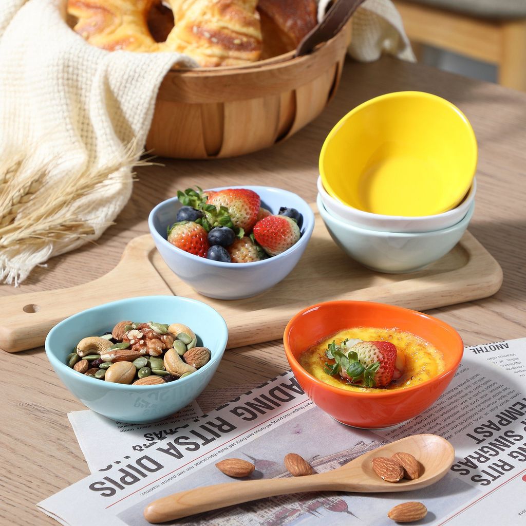 Schalen Set Porzellan,LOVECASA 6-teilig Eiform Eisschale, Produktbild 6