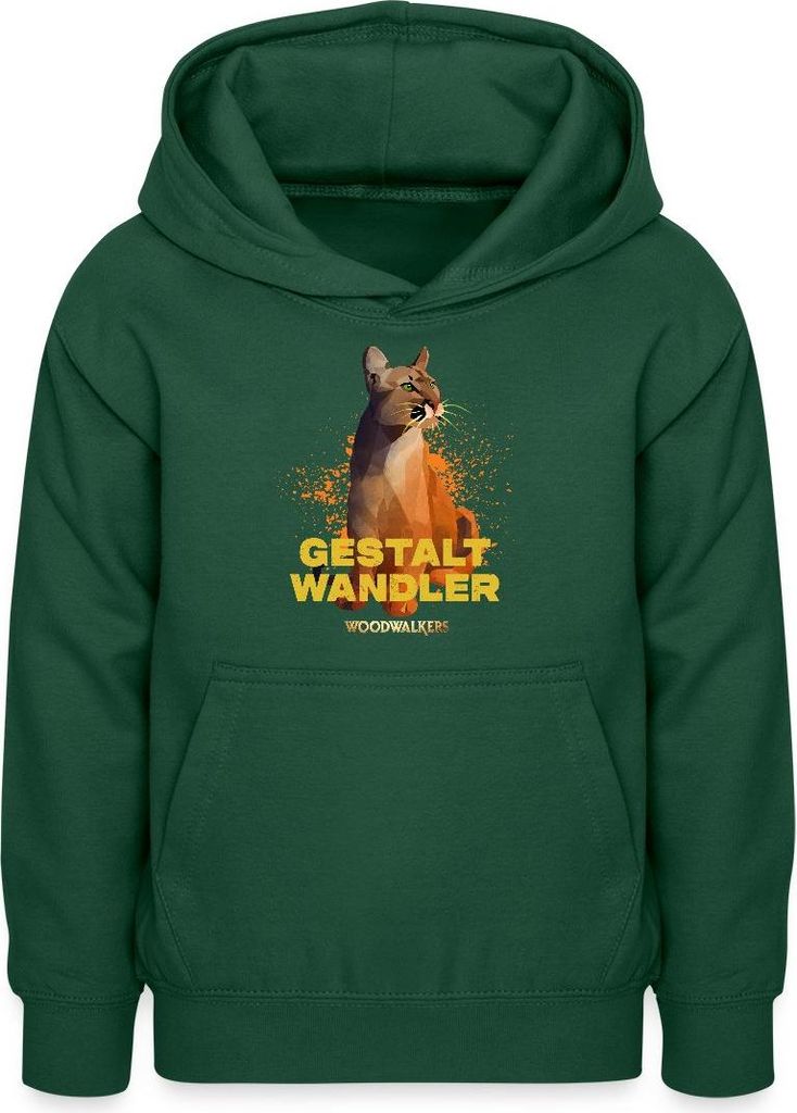 Spreadshirt Woodwalkers Film Gestaltwandler Carag Puma Teenager Hoodie, L (9/11 Jahre), Flaschengrün