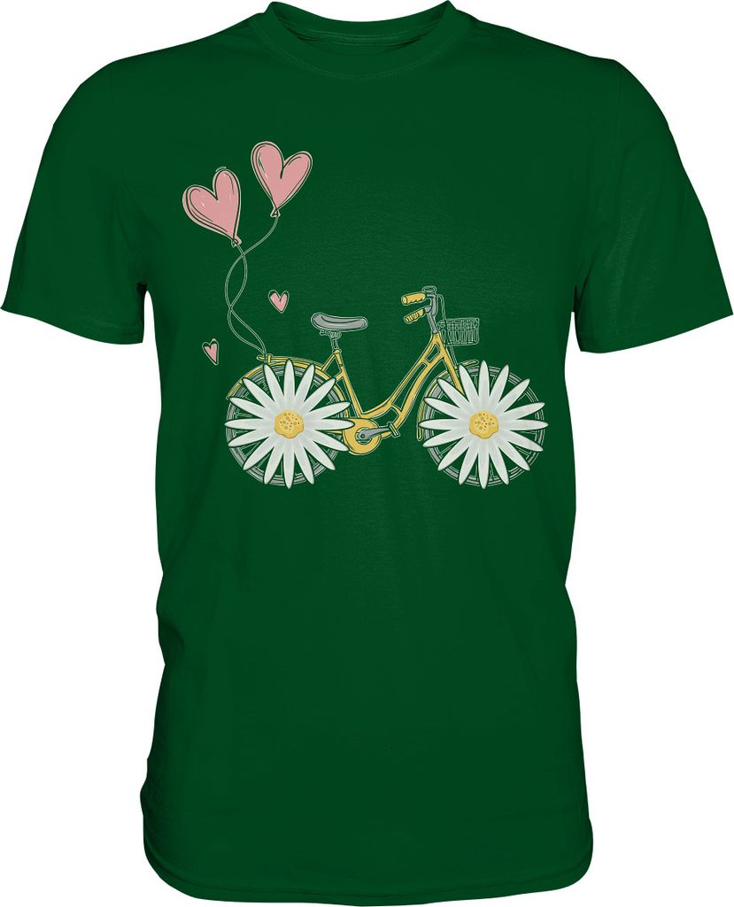 Gänseblümchen Fahrrad Garten Shirt Gänseblumen Gärtner – Produktbild 