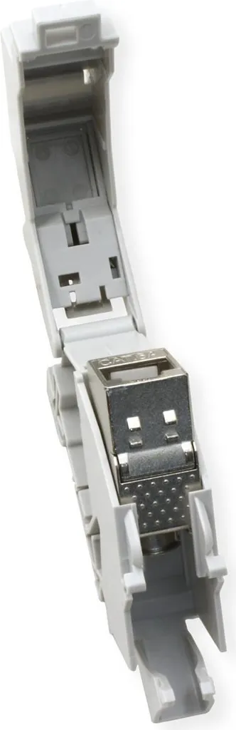 ROLINE Adaptateur Rail DIN Keystone avec Module Cat.6A Blindé 45mm - 3