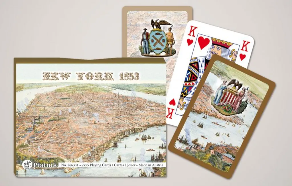 Piatnik New York 1853 Cartes à jouer - Double jeu de luxe pour bridge