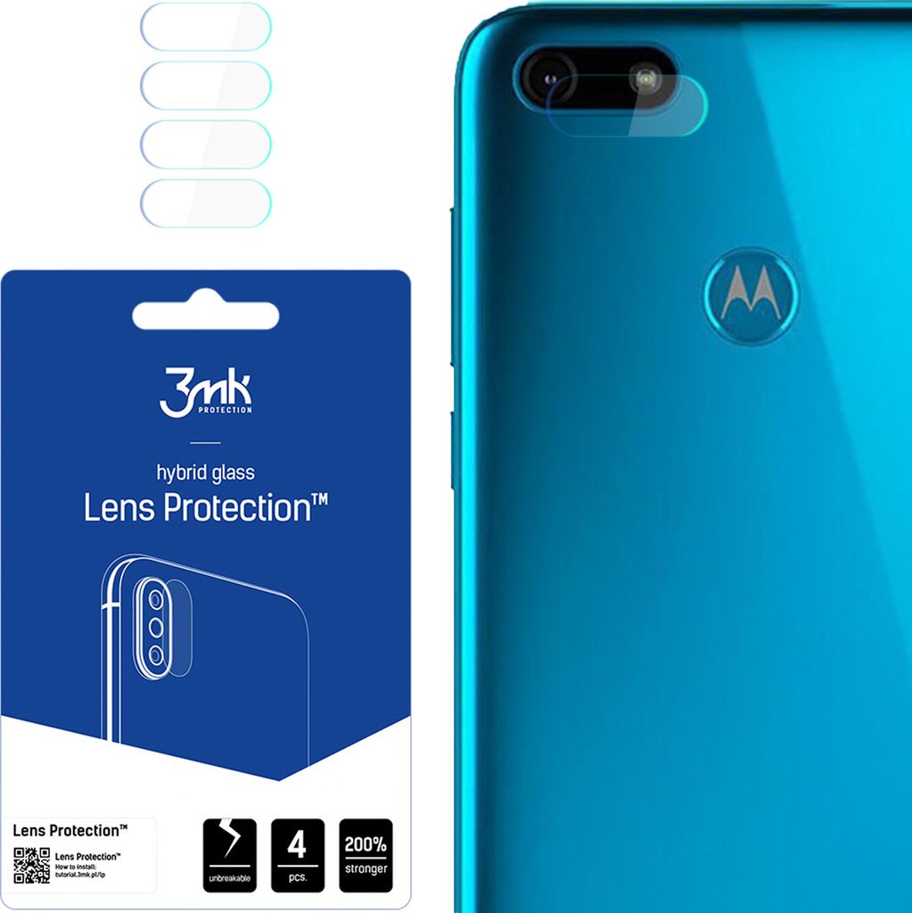 3mk Hybridglas Lens Protection für Motorola Moto E6 Play Kamera Objektiv Kameralinse 0,16mm 6H (4 Stück)