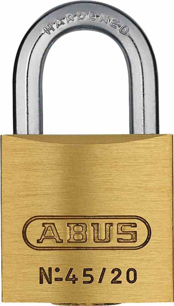 ABUS Hängeschloss 45/20, messingfarben, 2-teilig (1 Set)