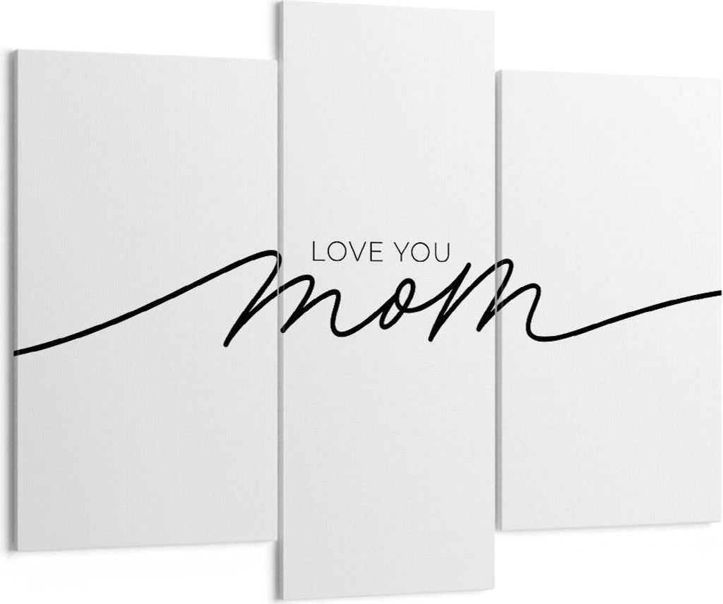 Bild auf Leinwand - Leinwandbild - 3 Teile - Ich liebe dich Mama - 130x100cm - Wand Bild - Wanddeko - Wandbilder - Leinwanddruck - Bilder - Wanddek...