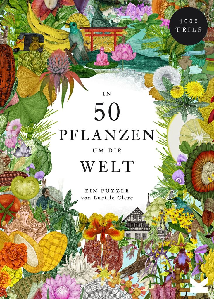 Puzzle In 50 Pflanzen um die Welt – Wissenswertes über Pflanzen, 1000 Teile, inkl. A2-Poster