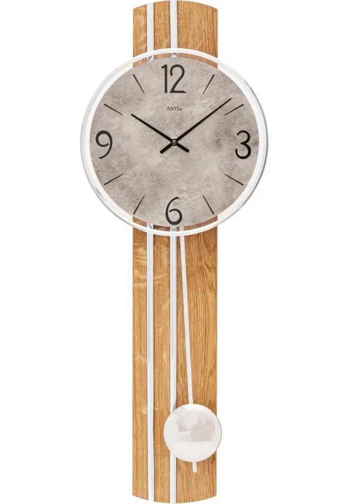 Horloge à pendule bois AMS 7466 - Idéale pour salon classique