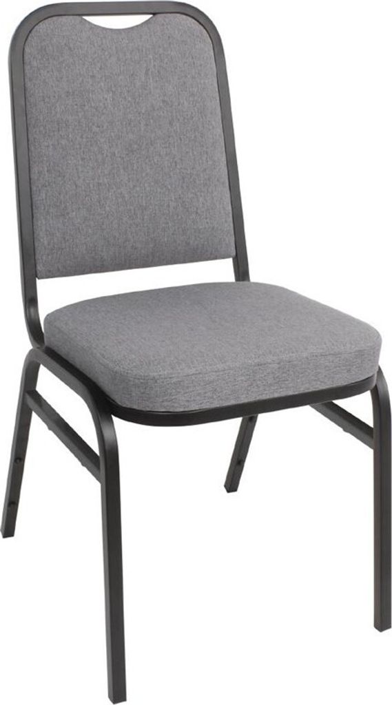 Bolero Bankettstühle mit quadratischer Lehne grau,4 Stück