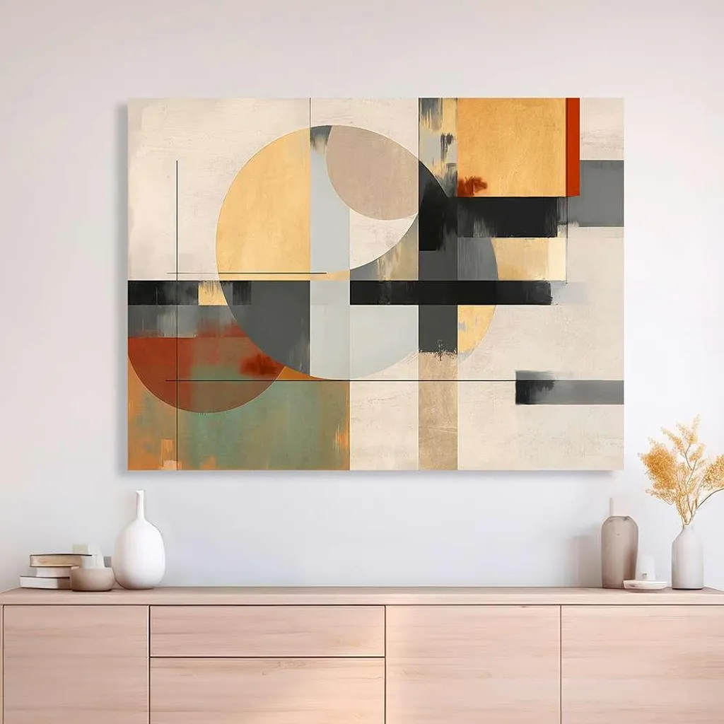 Tableau abstrait Peter Winkel Art Deco I - Toile moderne 80 x 60 cm