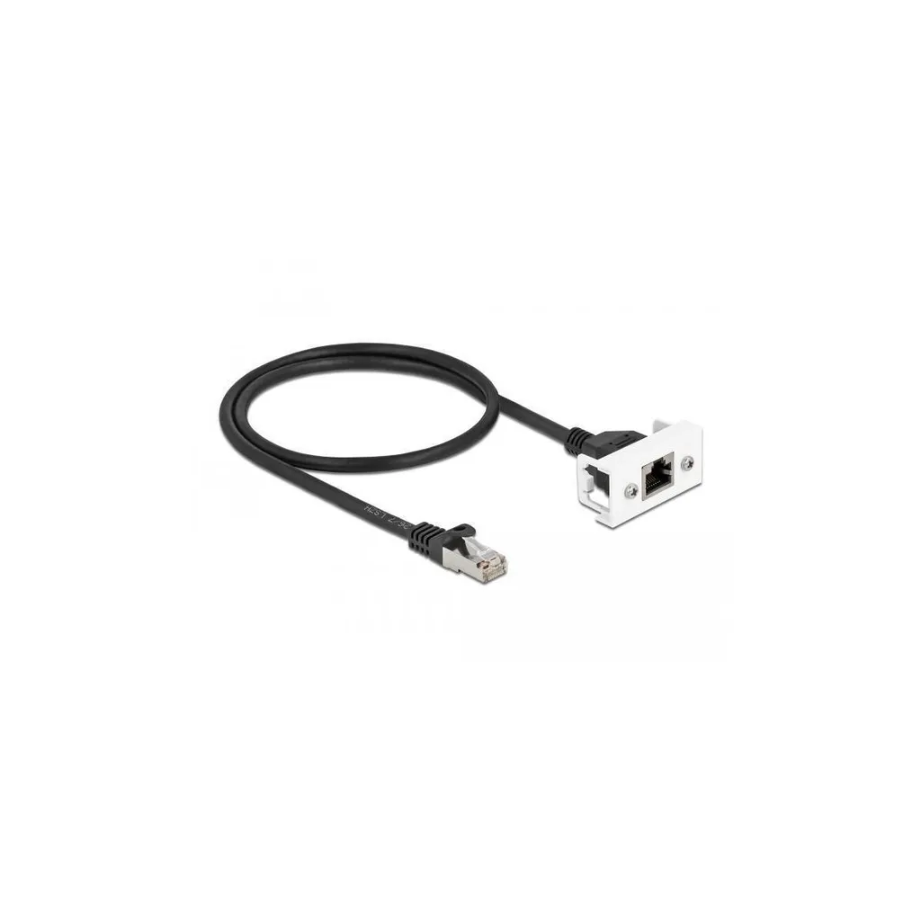 Module Easy 45 RJ45 S/FTP Delock Mâle vers Femelle de 50 cm Noir