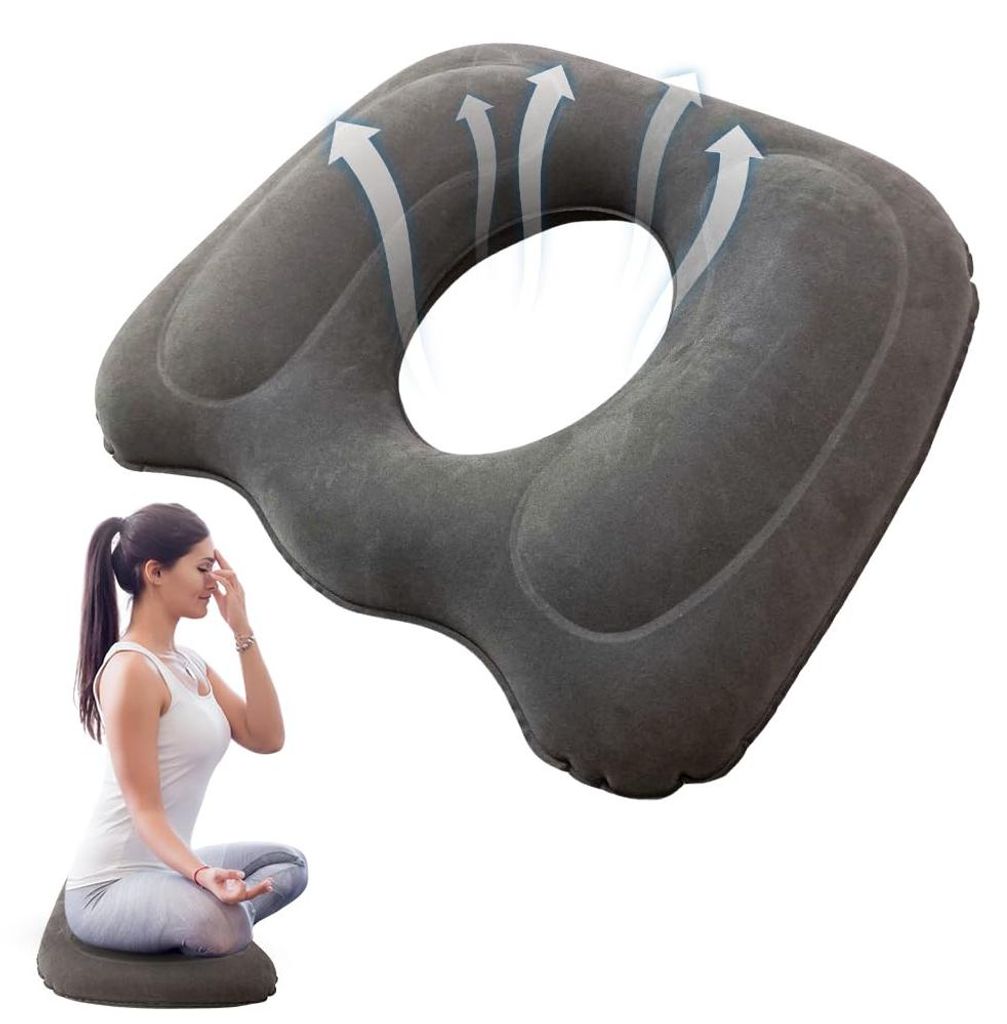 Aufblasbares, donut-förmiges Sitzkissen, orthopädisches Ringkissen zur Linderung von Hämorrhoiden, Druckgeschwüren und Steißbeinschmerzen.