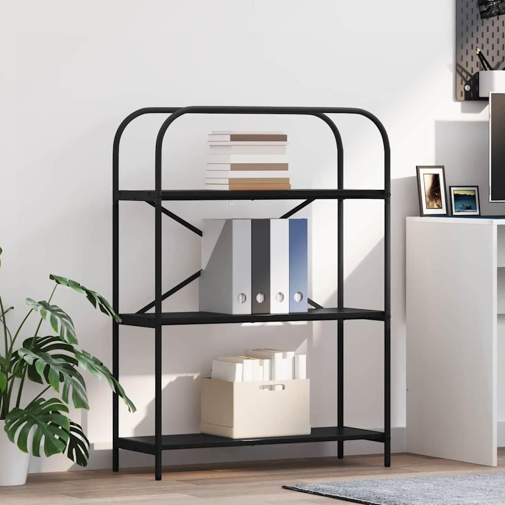 "Schlussverkauf" Bücherregal rechteckig - 1 pc - Büroregal mit Stauraum - Schwarz Eichen-Optik 80x30x109 cm Holzwerkstoff C12253