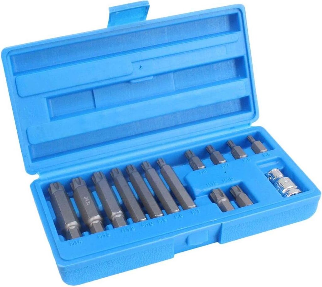 Steckschlüsselsatz Ribe Keilprofil M5-M14 1/2" Bit 14-tlg.