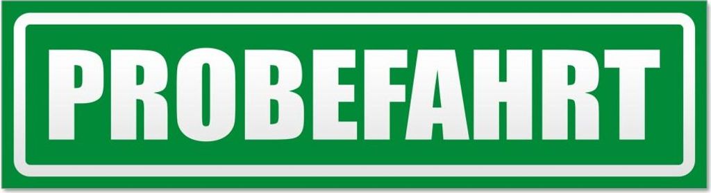 Probefahrt invertiert Magnetschild Schild magnetisch