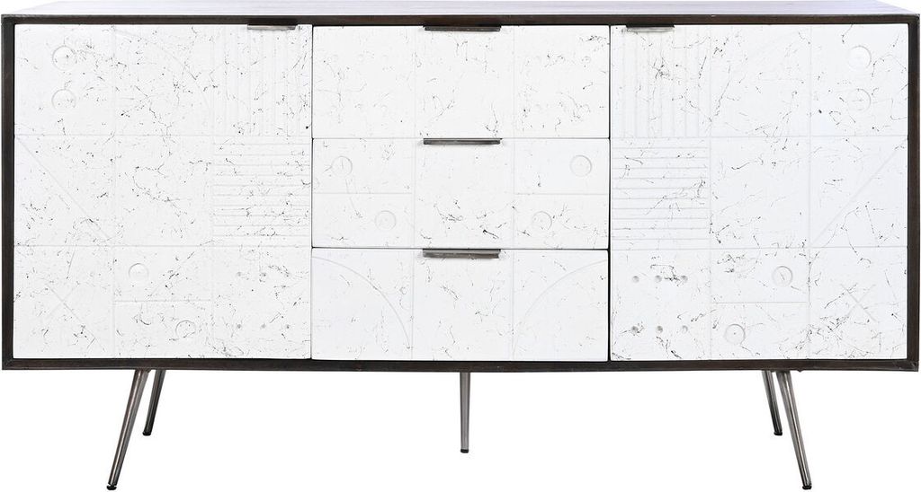Sideboard DKD Home Decor 150 x 43 x 80 cm Weiß Dunkelbraun Mangoholz